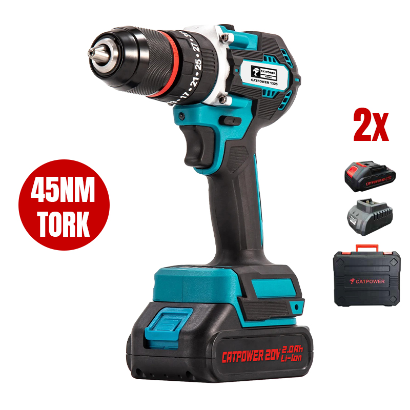 KÖMÜRSÜZ DARBELİ AKÜLÜ VİDALAMA 10 MM 20V Lİ-İON 2.0 Ah