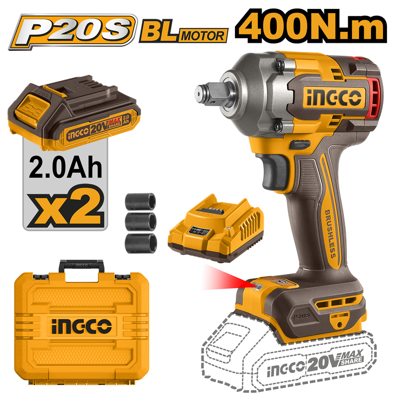 Li-ion Akülü Somun Sıkma 1/2'' 20V 2.0Ah