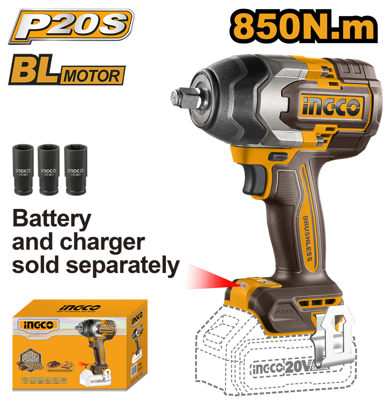 Li-ion Akülü Somun Sıkma 1/2'' 20V 4.0Ah