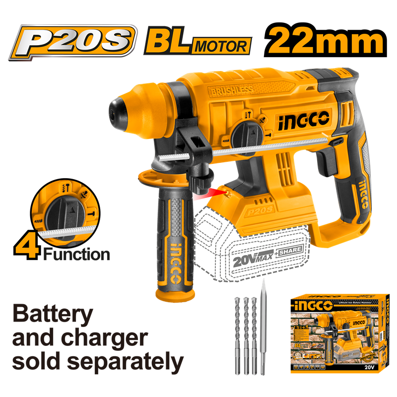 Li-ion Akülü Kırıcı Delici 1.5J 20V 2.0Ah