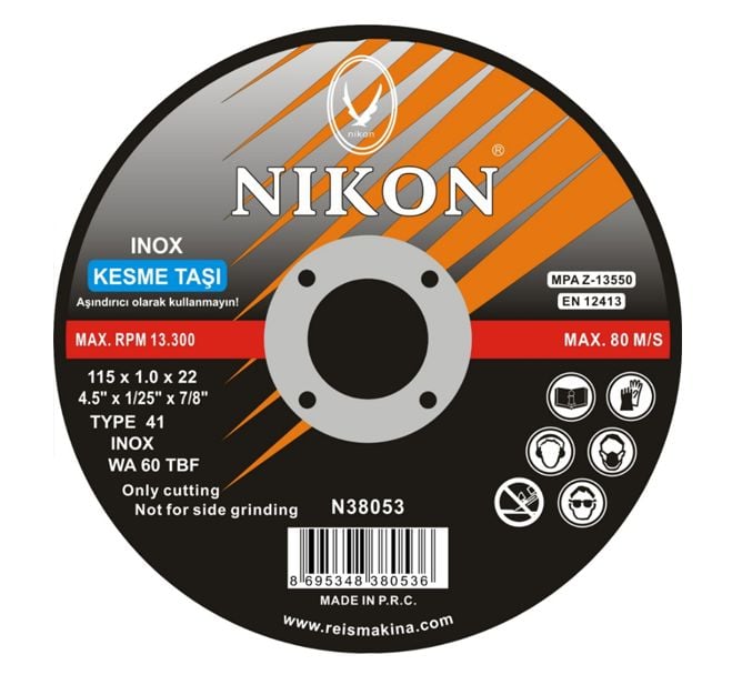 INOX FLEX KESME TAŞI 115x1.0x22 mm