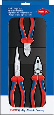 KNIPEX KNI002011 SET KOMBİNE PENSE+KARGA BURUN+YAN KESKİ SET