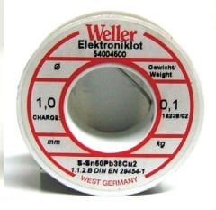 WELLER AKSESUAR EL 60/40 - 100 KENDİNDEN PASTALI LEHİM TELİ