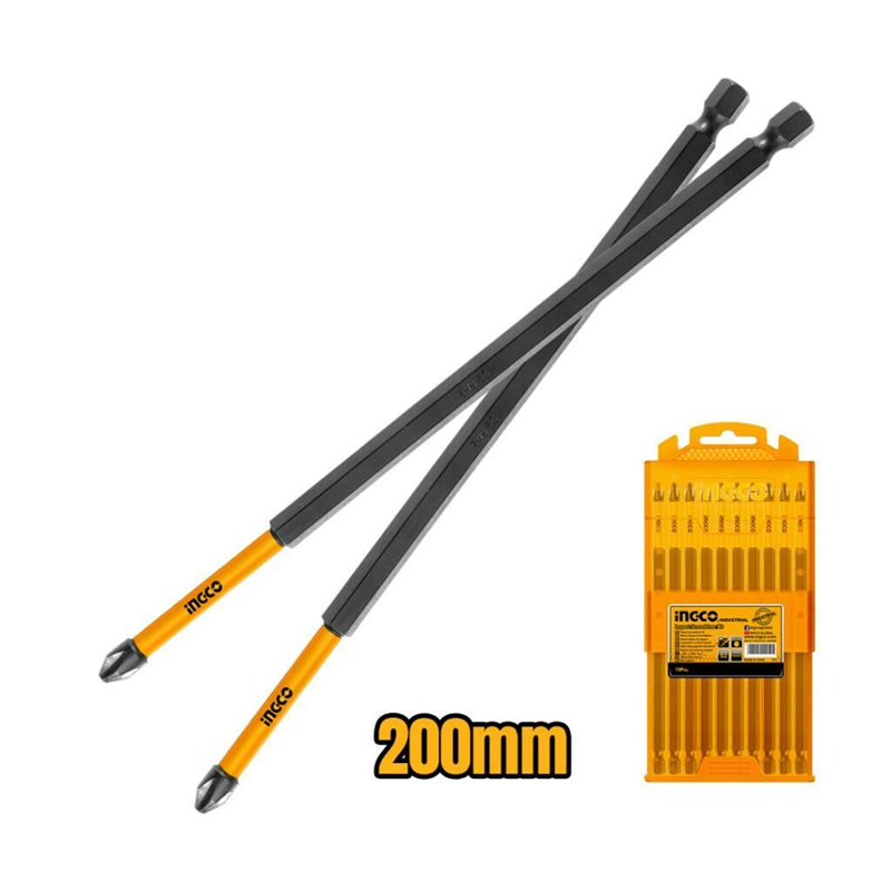 10'lu Darbeli Uzun Yıldız Tornavida Ucu Seti 200mm
