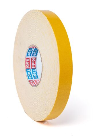 Kobitape PE Çift Taraflı Köpüklü Bant Sarı Liner Yoğunluk 67 kg/m3 1*19mm*25m ( 6 lı )