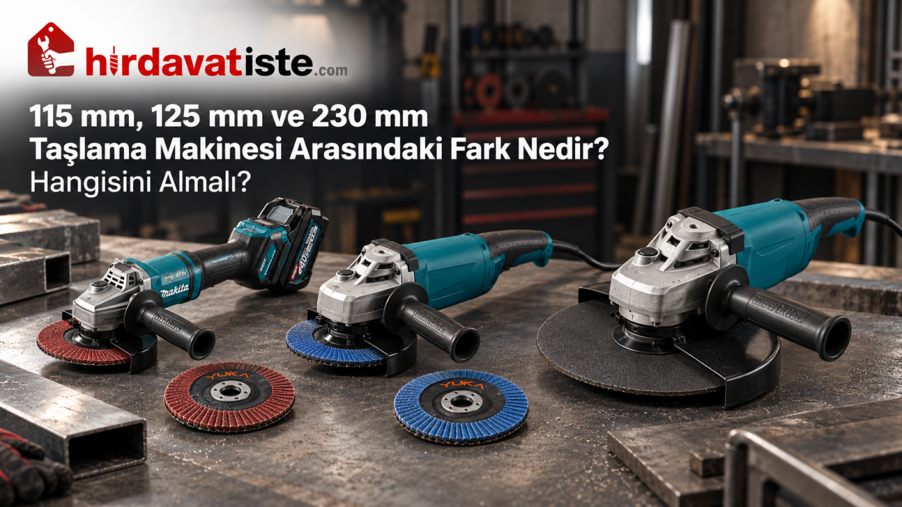 115 mm, 125 mm ve 230 mm Taşlama Makinesi Arasındaki Fark Nedir? Hangisini Almalı?