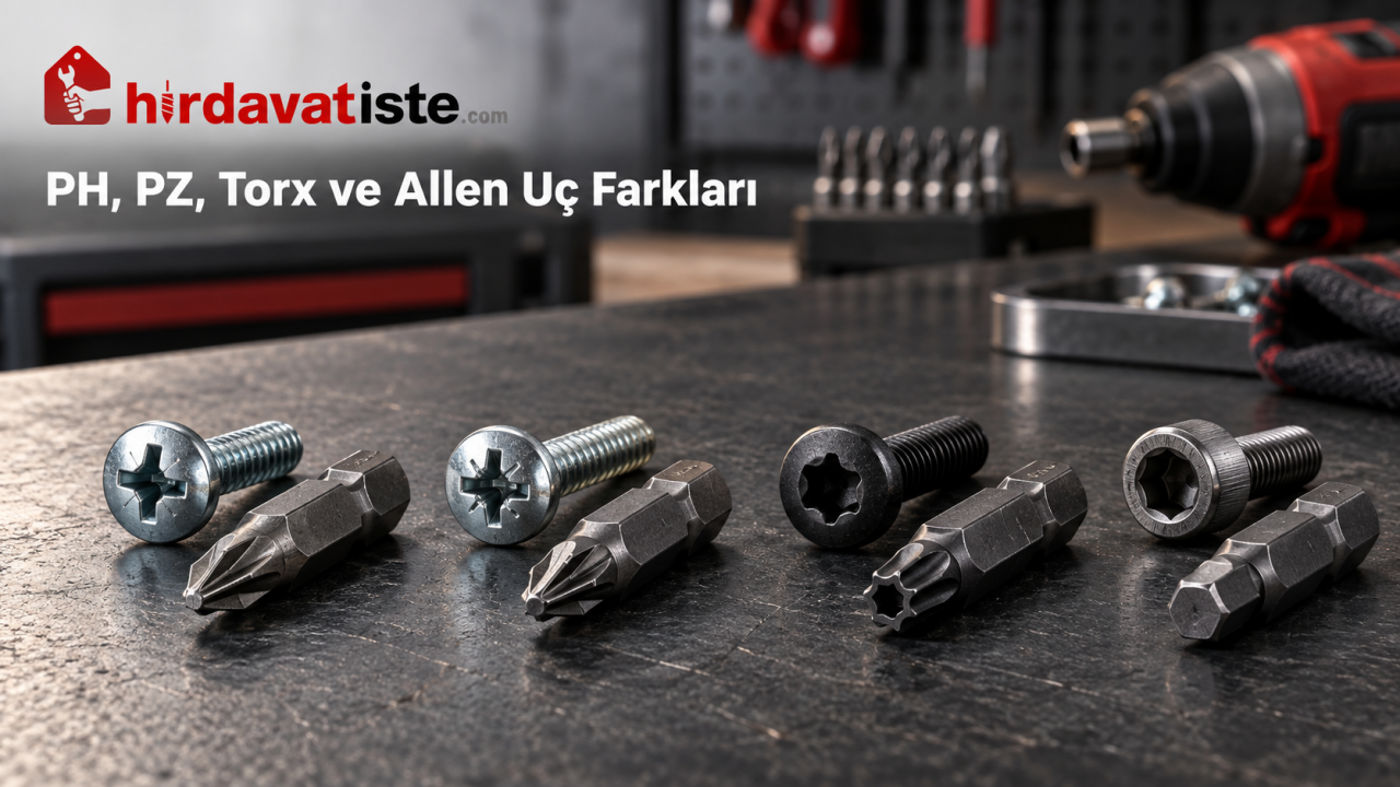 PH PZ farkı, Torx ve Allen Uç Arasındaki Farklar: Hangi Vida İçin Hangi Uç Kullanılır?