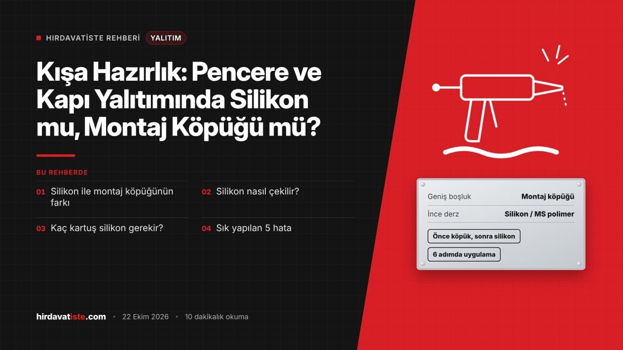 Kışa Hazırlık: Pencere ve Kapı Yalıtımında Silikon mu, Montaj Köpüğü mü?