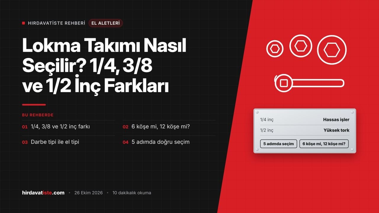 Lokma Takımı Nasıl Seçilir? 1/4, 3/8 ve 1/2 İnç Farkları
