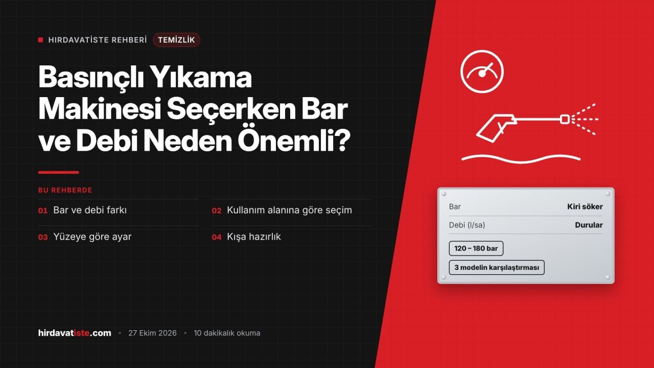 Basınçlı Yıkama Makinesi Seçerken Bar ve Debi Neden Önemli?
