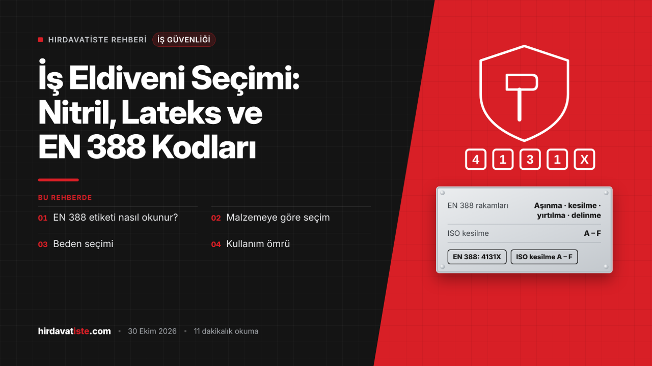 İş Eldiveni Seçimi: Nitril, Lateks ve EN 388 Kodları