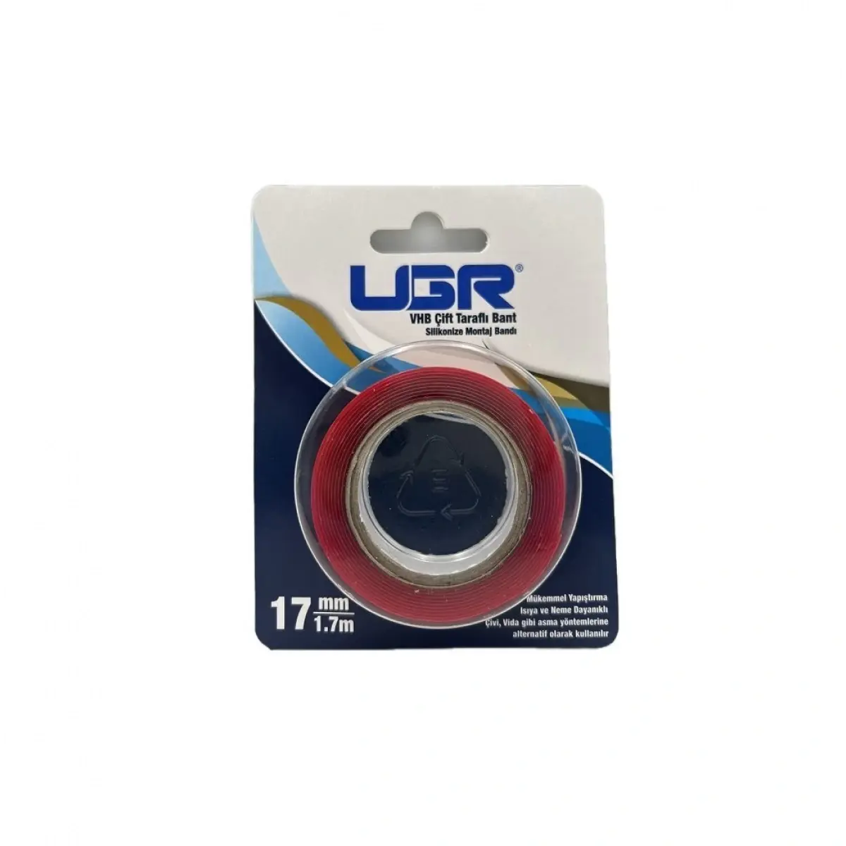 Ugr Silikonlu Çift Taraflı Montaj Bandı(vhb) 17mmx1.7m ( 6 Lı )