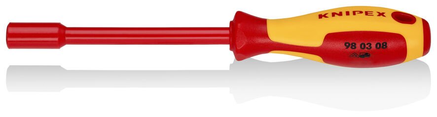 KNIPEX 98 03 08 VDE İzoleli Lokma Uçlu Tornavida 237 mm 8 mm