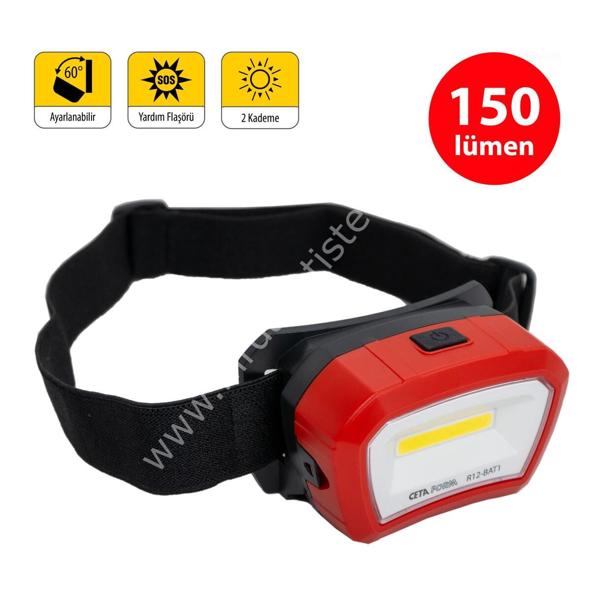 Ceta Form R12-BAT1 Led Pilli Kafa Lambası 150 Lümen