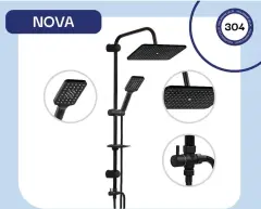 382-fmr Nova Duş Sistemi (siyah)