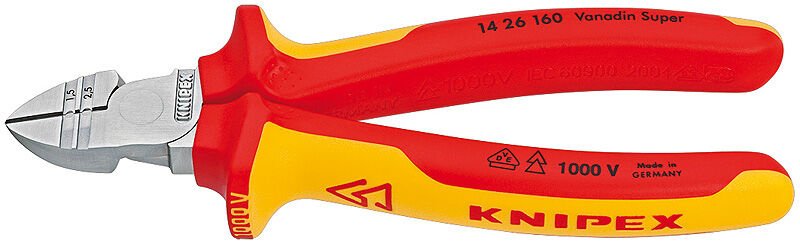 KNIPEX 14 26 160 VDE Kablo Sıyırıcı Yan Keski 160 mm