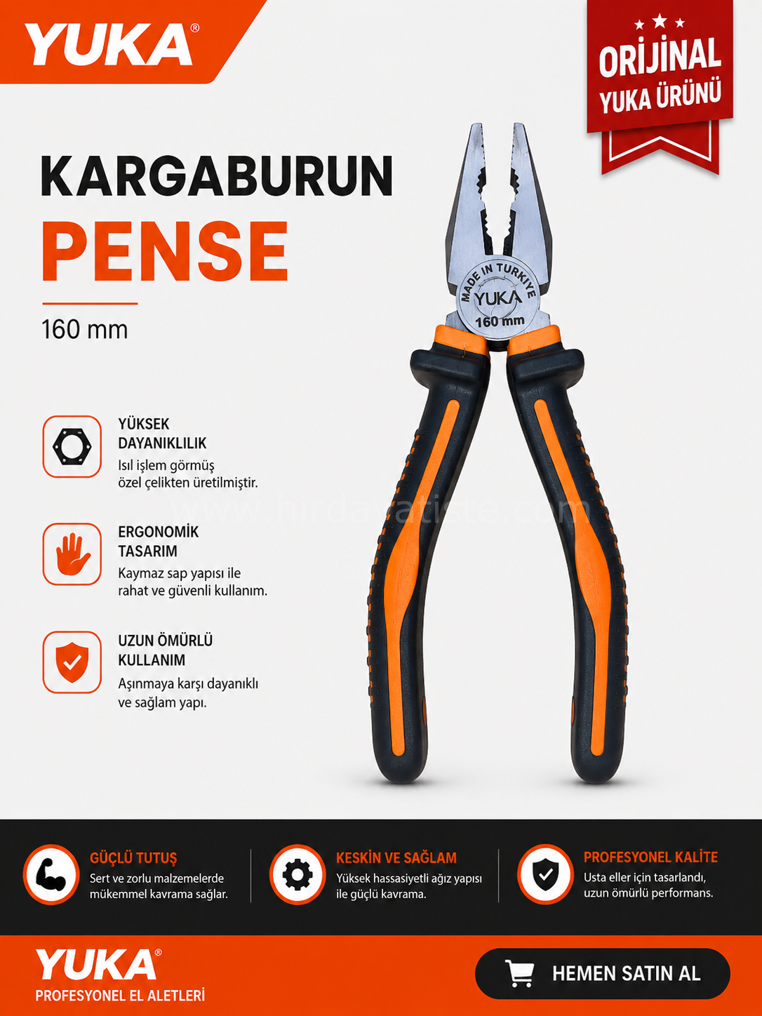 Yuka 160 Mm Kombine Pense