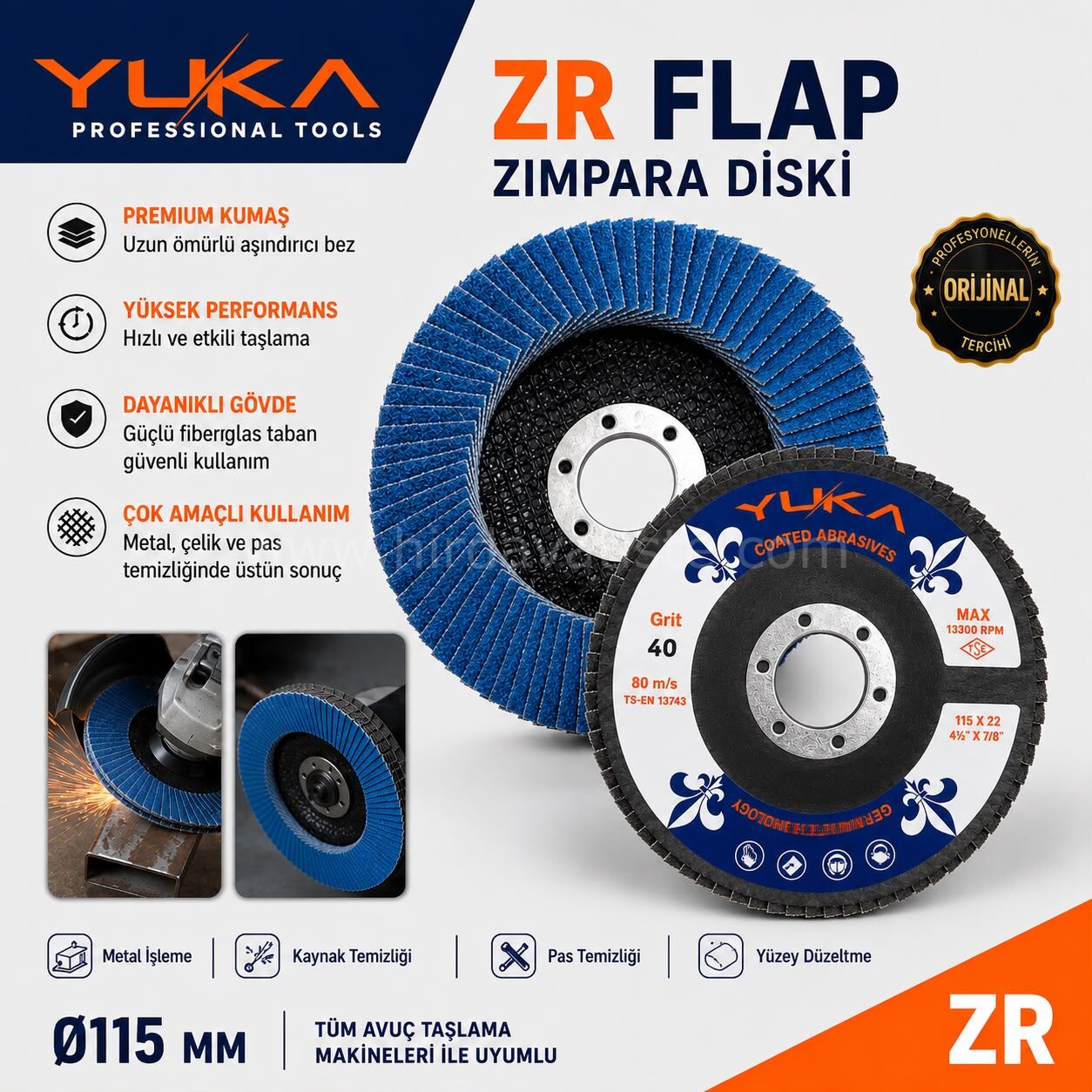 Yuka 115x22 ZR Flap Disk