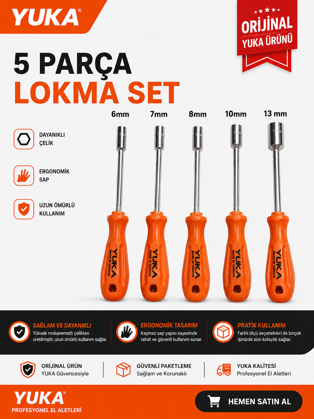 Yuka Lokma Tornavida Takım 5'li