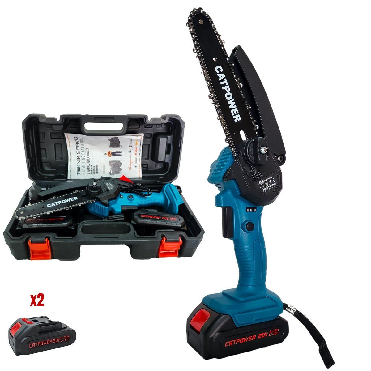 CATPOWER 1330 AKÜLÜ DAL KESME 15CM Li-ion 20V 2.0 Ah