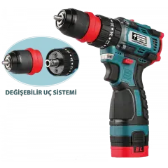 Catpower 1360 Kömürsüz Darbeli Akülü Vidalama 16V Li-İon 2.0Ah