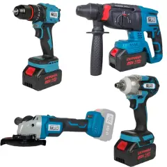 CATPOWER 1380 KÖMÜRSÜZ AKÜLÜ SET: DARBELİ VİDALAMA / KIRICI-DELİCİ / AVUÇ TAŞLAMA / SOMUN SIKMA 20V Lİ-İON