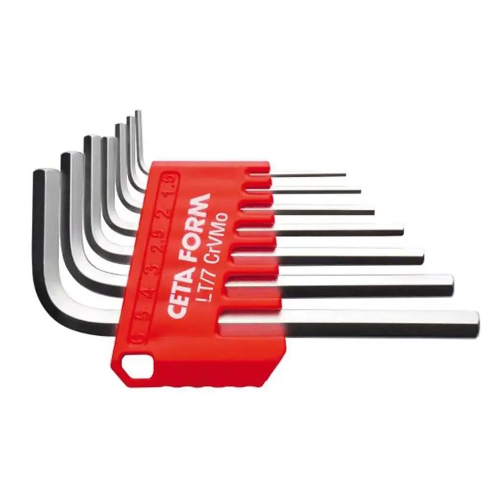 7 Parça L Allen Anahtar Takımı (Kısa Tip - Krom Kaplı)