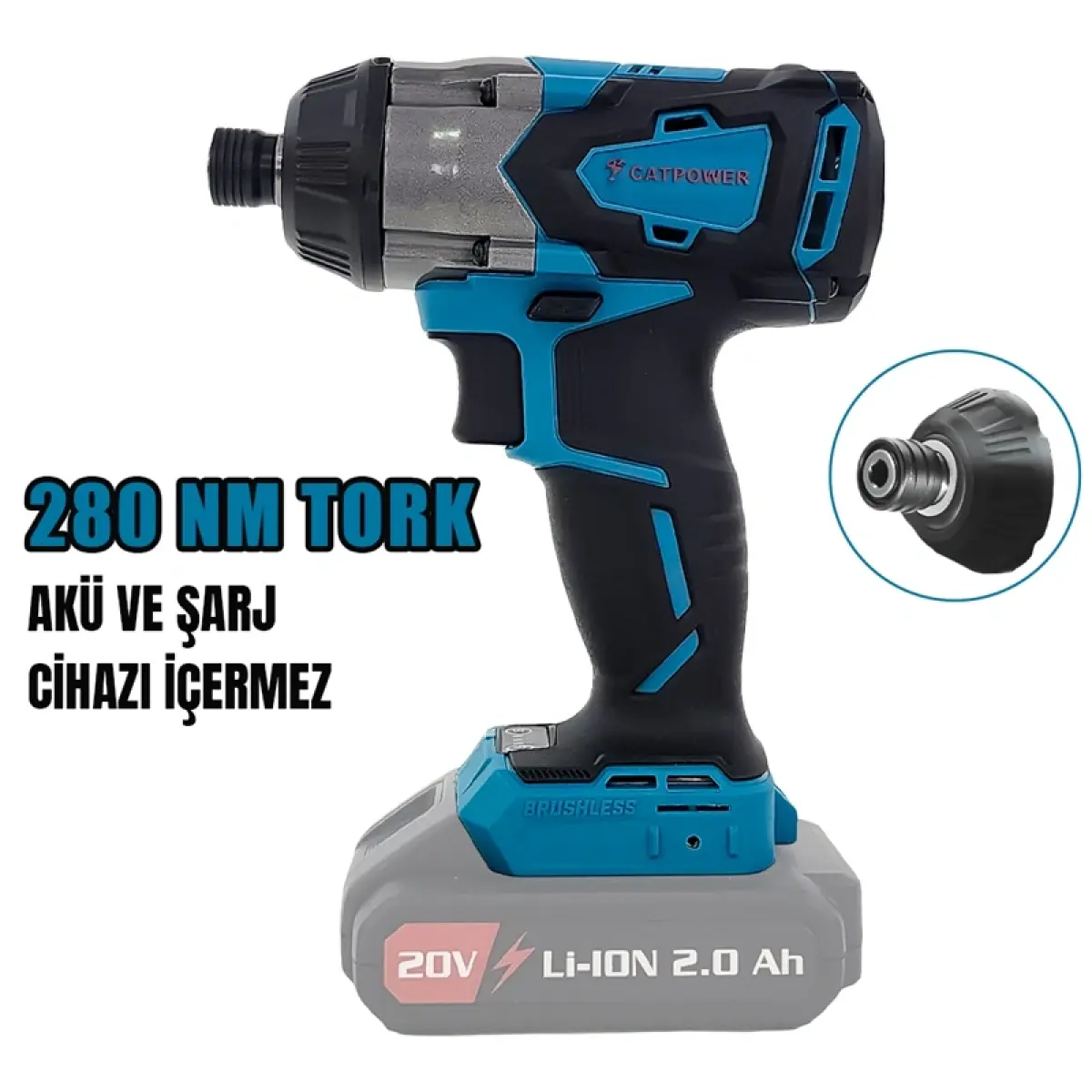Catpower 4102 Kömürsüz Akülü Torklu Vidalama 20V Li-İon 2.0Ah / 4.0Ah