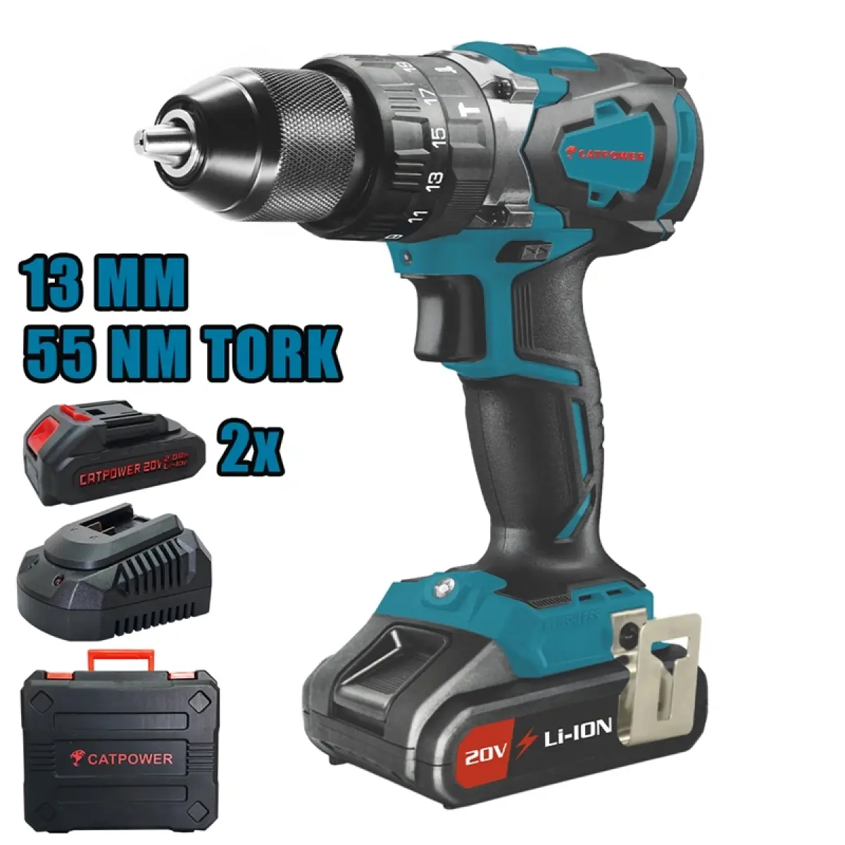 CATPOWER 4110 KÖMÜRSÜZ AKÜLÜ DARBELİ VİDALAMA Lİ-İON 2.0Ah /4.0Ah