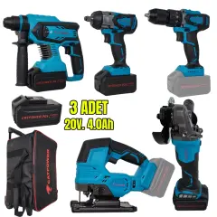 Catpower 4150 Kömürsüz Akülü 5'li Set 20V 4.0 Ah Li-ion