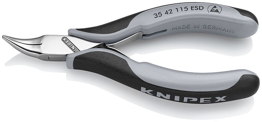 Knipex 35 42 115 ESD Elektronikçi Eğri Kargaburun - ESD