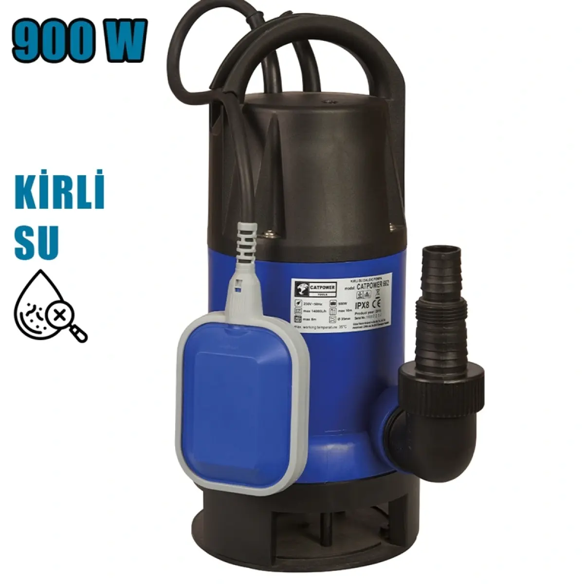Catpower 662 Kirli Su Dalgıç Pompa 14 Ton 900 W