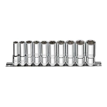 10 Parça 3/8'' 6 Köşe Derin Lokma Anahtar Takımı