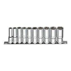 10 Parça 3/8'' 6 Köşe Derin Lokma Anahtar Takımı