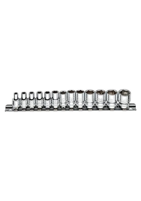 13 Parça 1/4'' 6 Köşe Lokma Anahtar Takımı (Raylı) C02-RH13