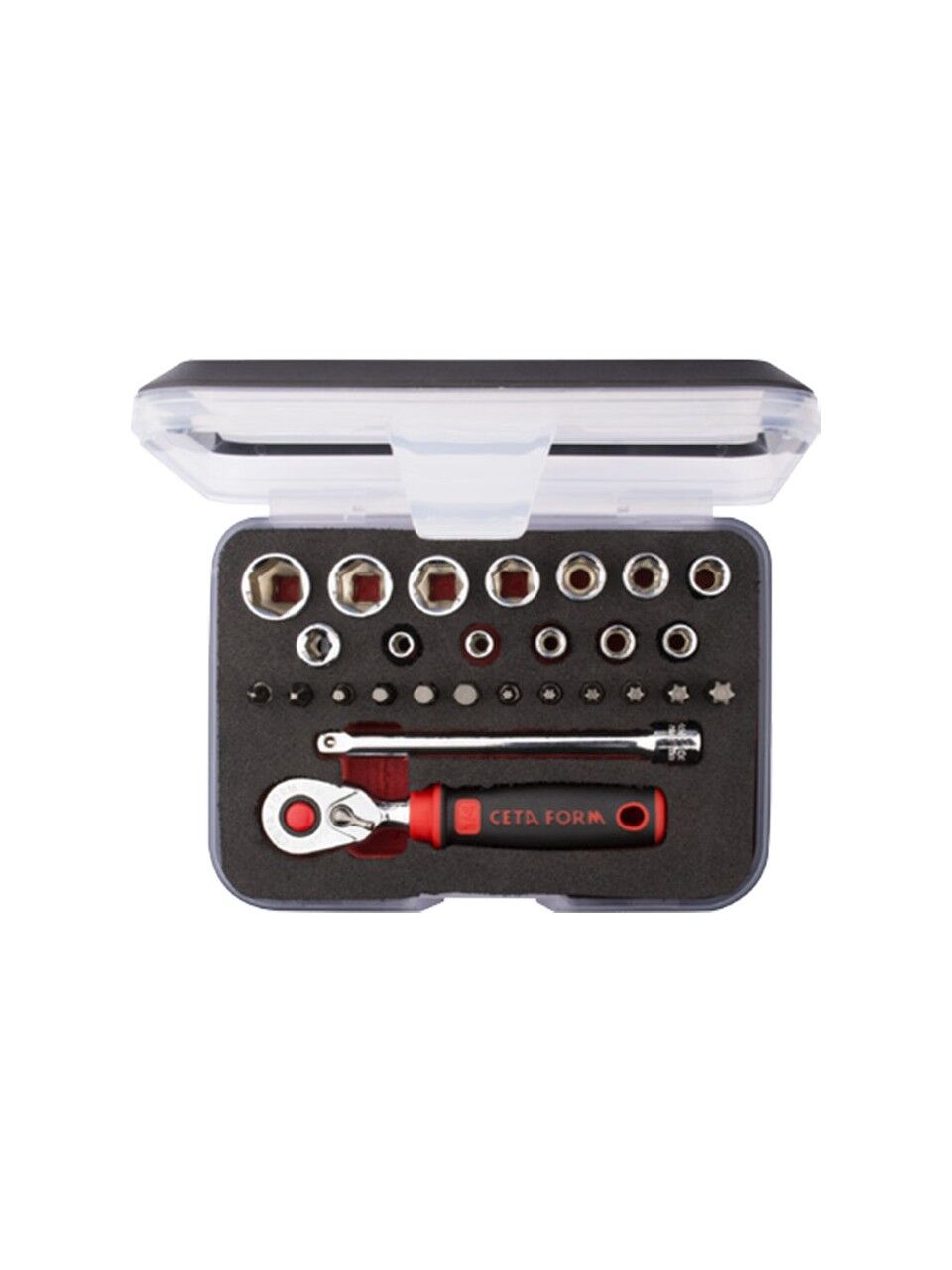 27 Parça 1/4'' 6 Köşe Lokma Takımı (Kompakt Kutu)