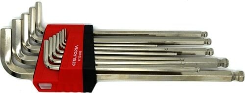 12 Parça Topbaşlı L Allen Anahtar Takımı (Uzun Tip)