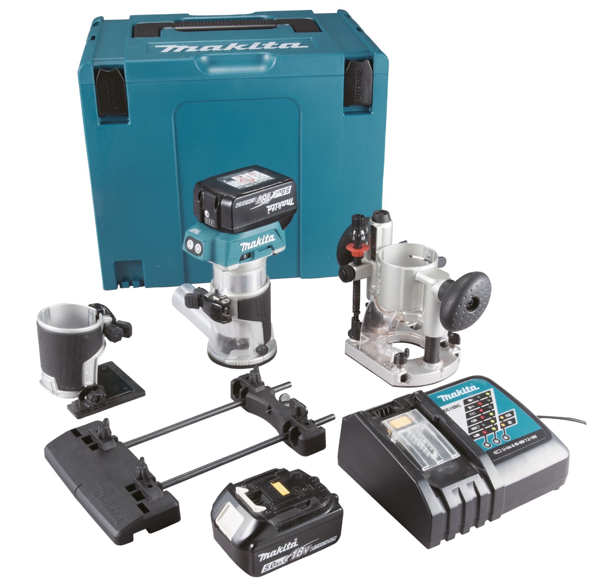 Makita DRT50RTJX9 Akülü Freze Seti 18V