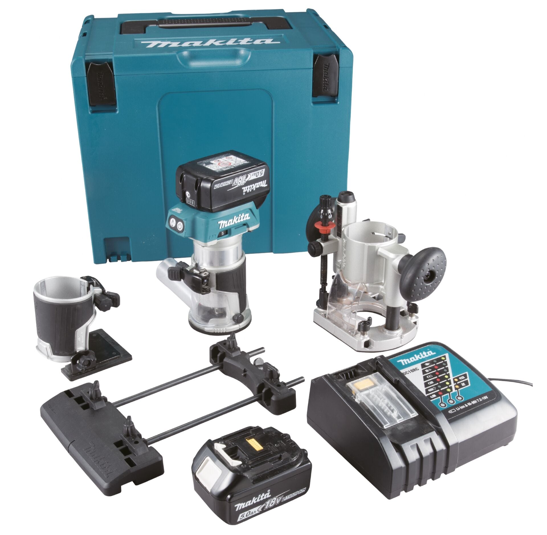 Makita DRT50RTJX9 Akülü Freze Seti 18V