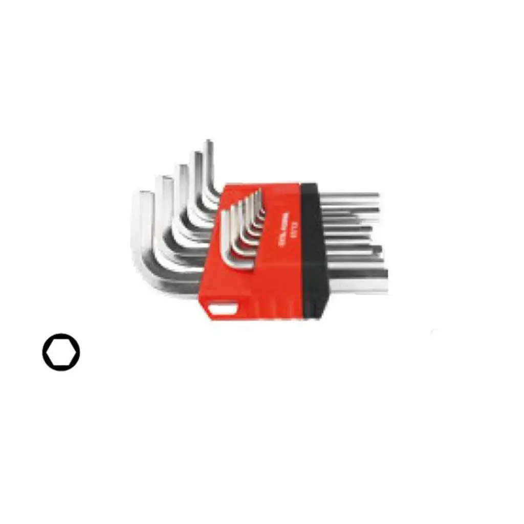 12 Parça L Allen Anahtar Takımı (Kısa Tip - Krom Kaplı)