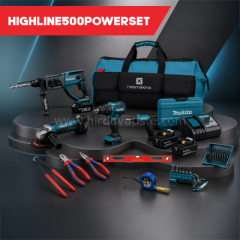 Makita Highline500-Powerset 15 Parça Profesyonel El Aletleri Seti