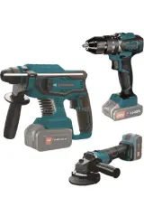 Catpower 4130 Kömürsüz Akülü Matkap Kırıcı Taşlama 3'lü Set