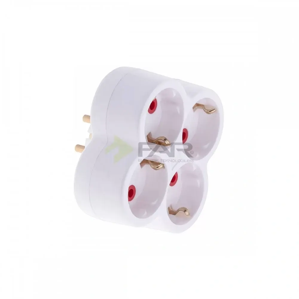 Far  4'lü Fiş Priz  Papatya