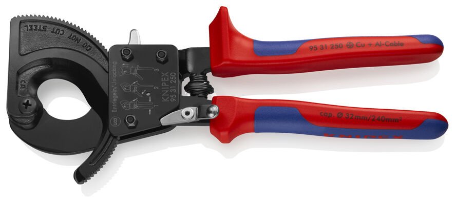Knipex 95 31 250 Cırcır Mekanizmalı Kablo Makası - 250 mm