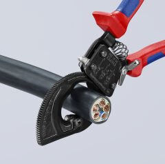 Knipex 95 31 250 Cırcır Mekanizmalı Kablo Makası - 250 mm
