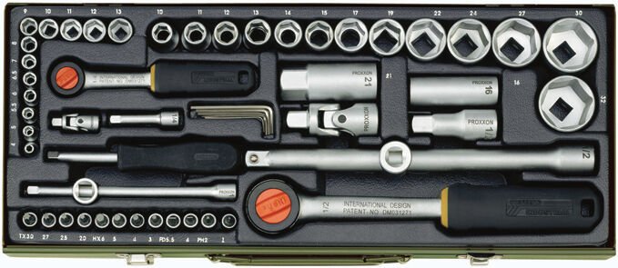 PROXXON 23040 CIRCIRLI KOLLU 56 PARÇALI LOKMA VE BİTS TAKIMI