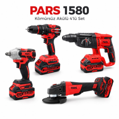 PARS 1580 KÖMÜRSÜZ AKÜLÜ 4'LÜ SET